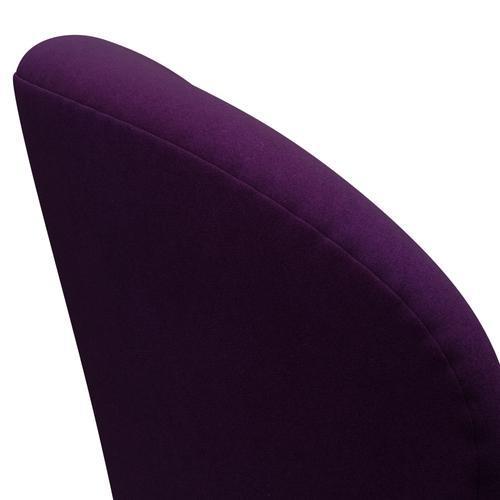 Fritz Hansen Swan Lounge Chair, Black Lacquered/Divina Violet (696)