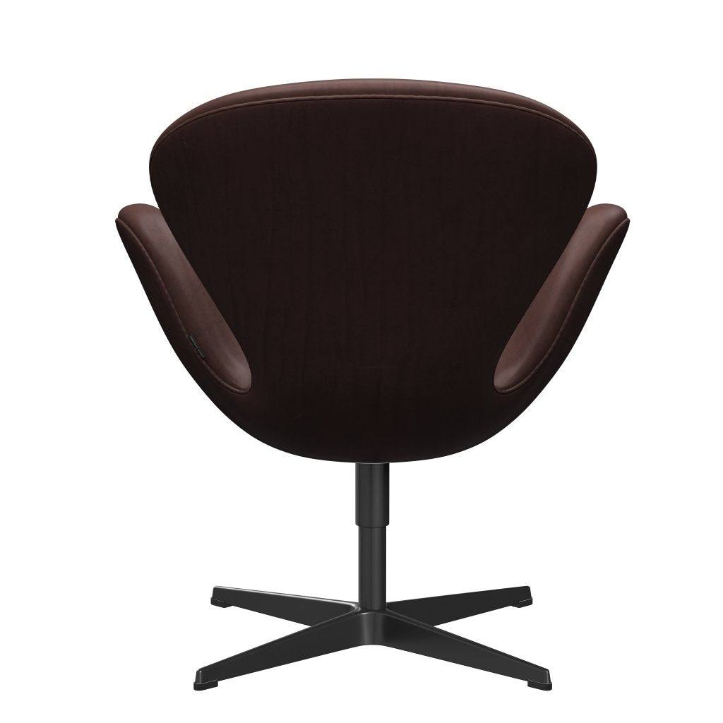 Fritz Hansen Swan Lounge Chair, Black Lacquered/Embrace Concrete