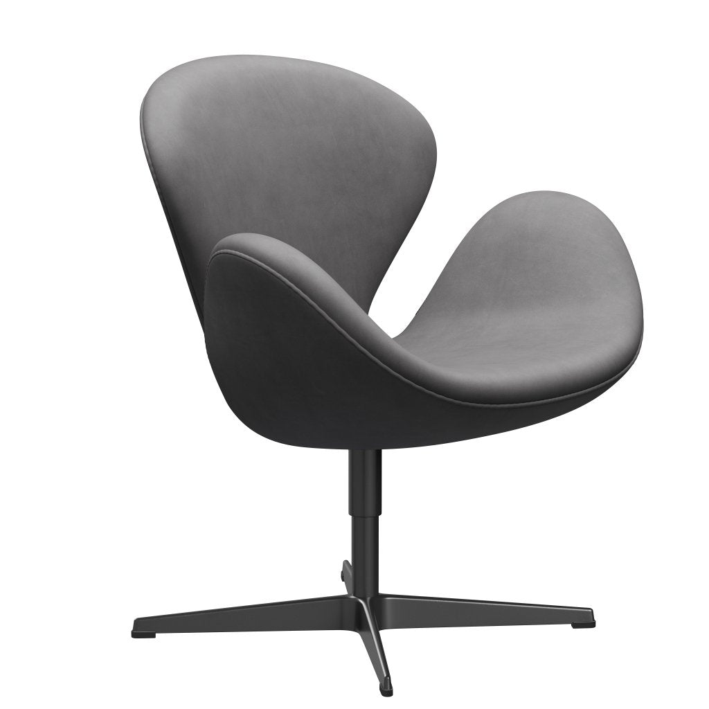 Fritz Hansen Swan Lounge Chair, Black Lacquered/Embarece Chocolate