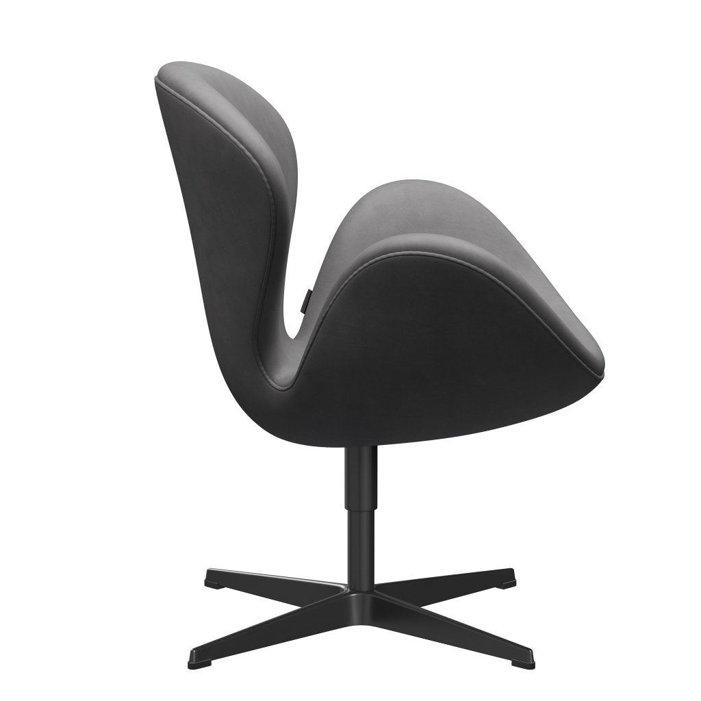 Fritz Hansen Swan Lounge Chair, Black Lacquered/Embarece Chocolate