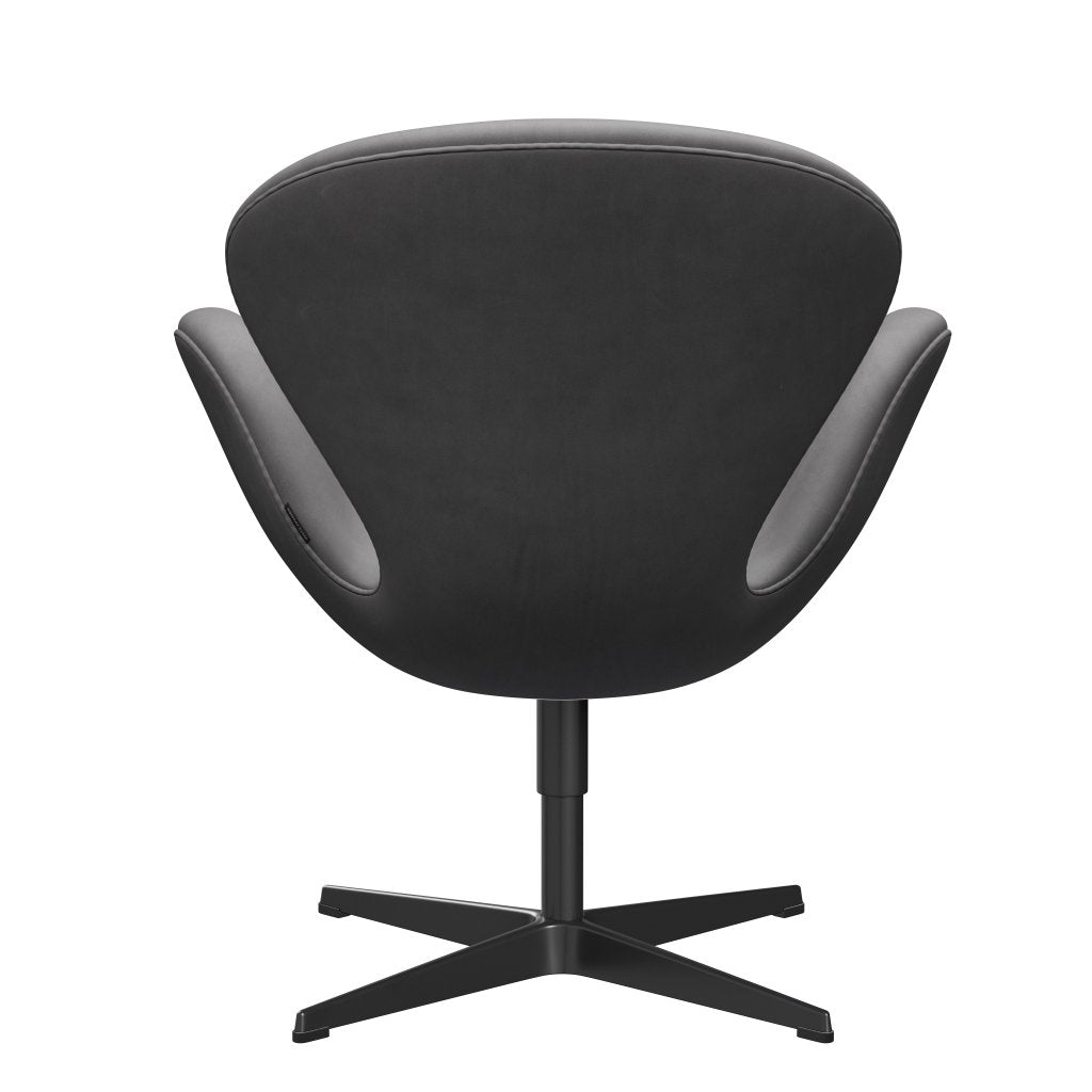 Fritz Hansen Swan Lounge Chair, Black Lacquered/Embarece Chocolate