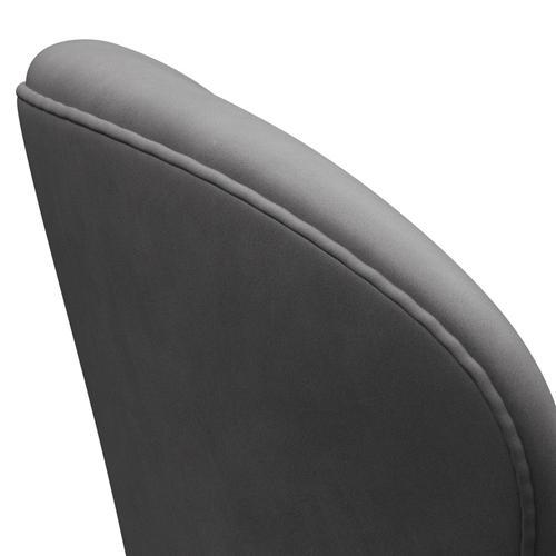 Fritz Hansen Swan Lounge Chair, Black Lacquered/Embrace Chocolate