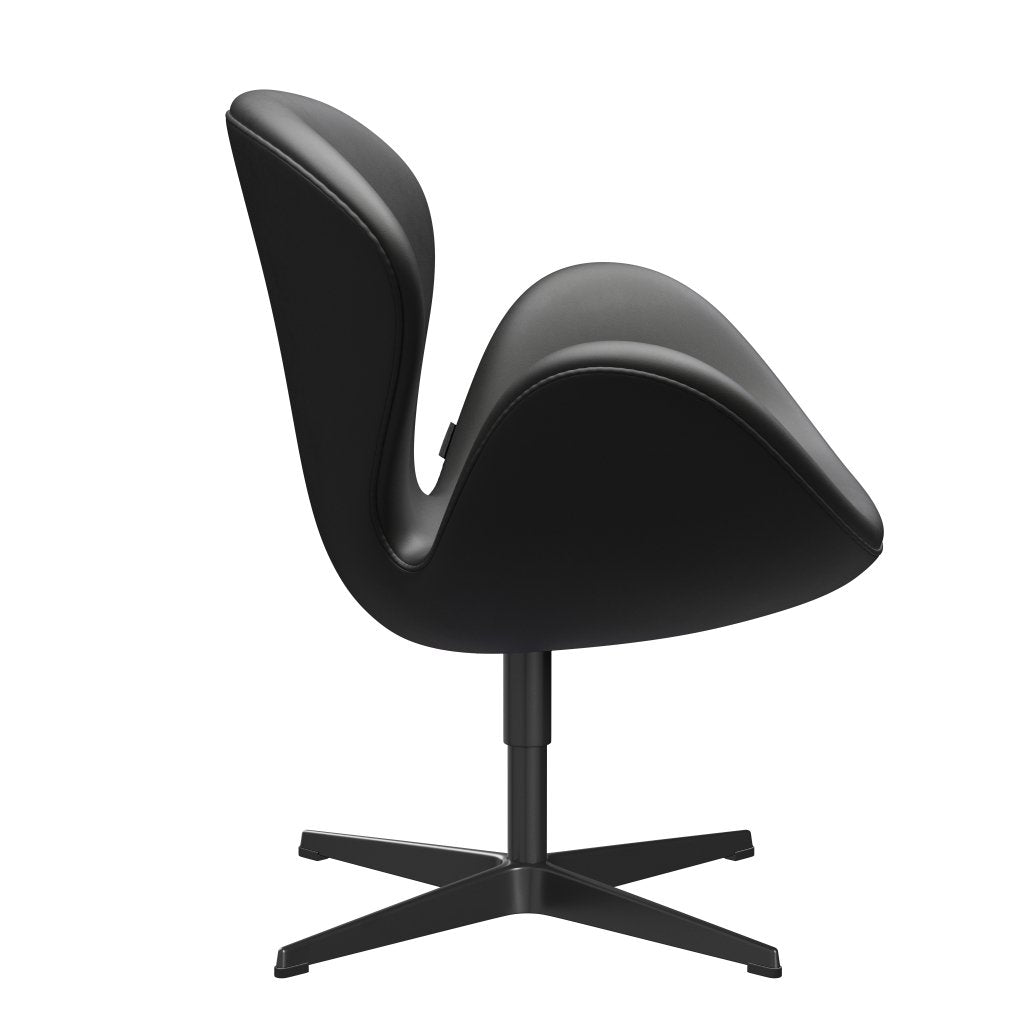 Fritz Hansen Swan Lounge Chair, Black Lacquered/Essential Black