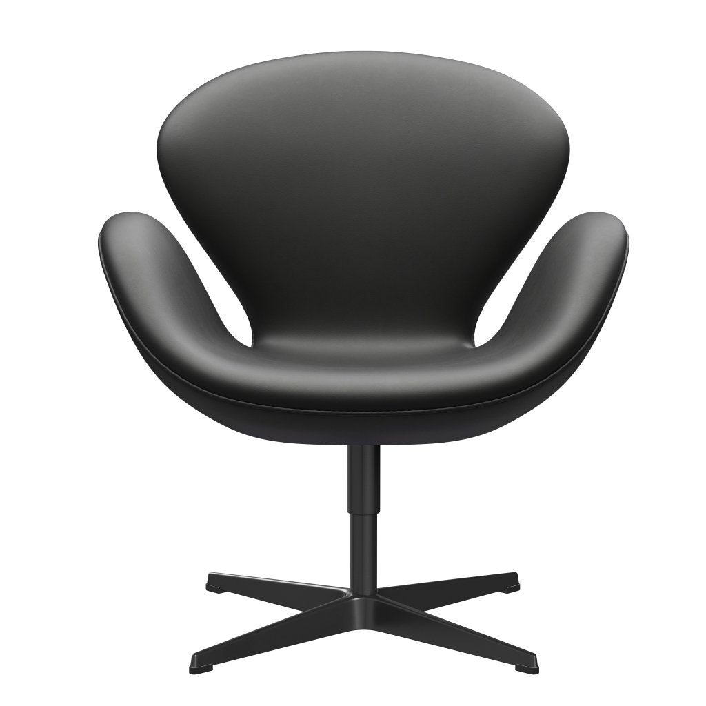 Fritz Hansen Swan Lounge Chair, Black Lacquered/Essential Black