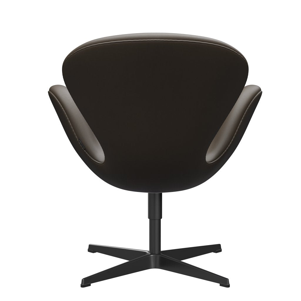 Fritz Hansen Swan Lounge Chair, Black Lacquered/Essential Stone