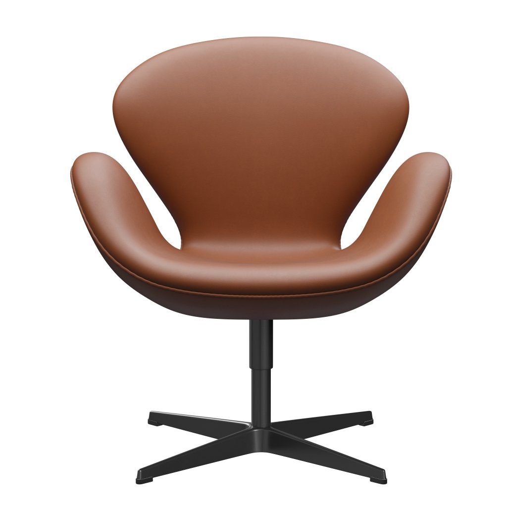 Fritz Hansen Swan Lounge Chair, černá lakovaná/Essential Walnut