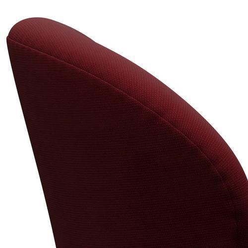 Fritz Hansen Swan Lounge Chair, Black Lacquered/Fame Bordeaux (64058)