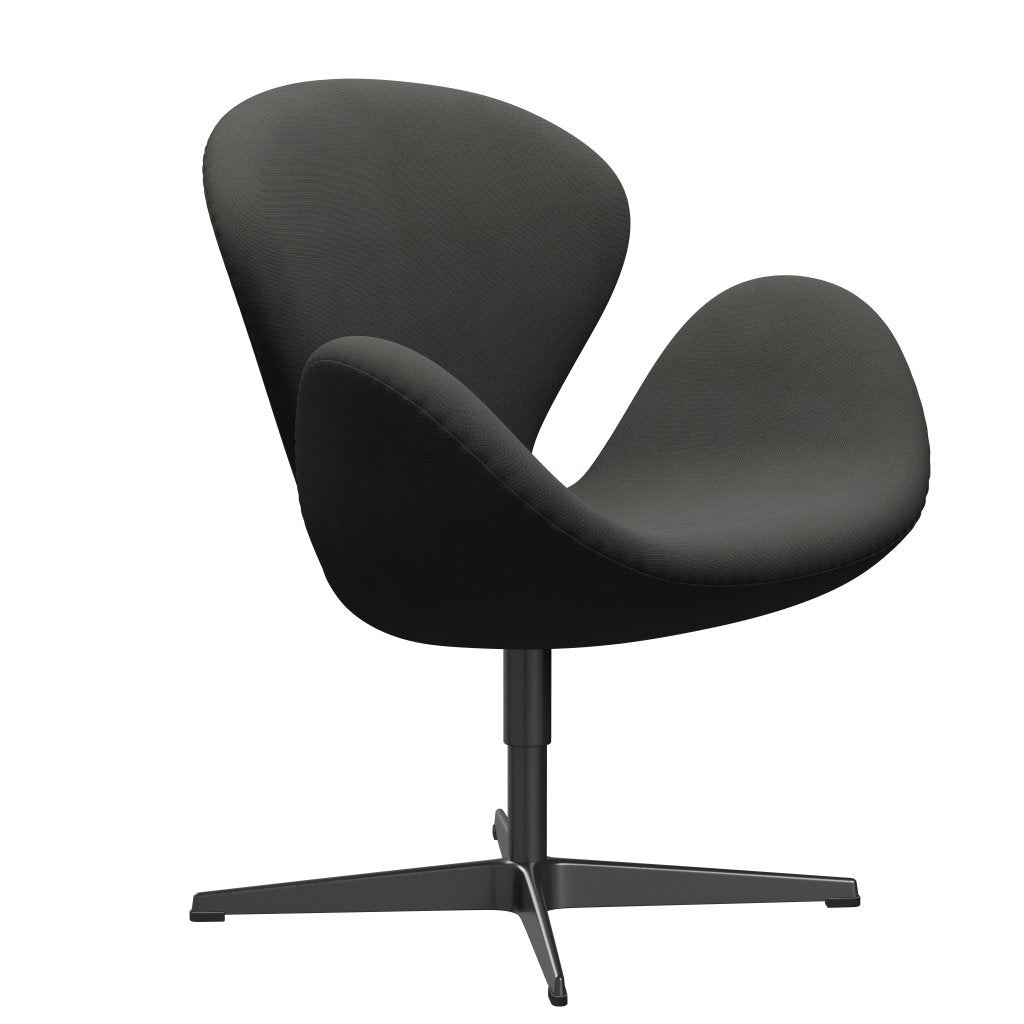 Fritz Hansen Swan Lounge Chair, Black Lacquered/Fame Brown (61060)