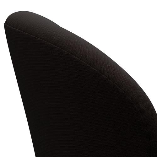 Fritz Hansen Swan Lounge Chair, Black Lacquered/Fame Dark Brown