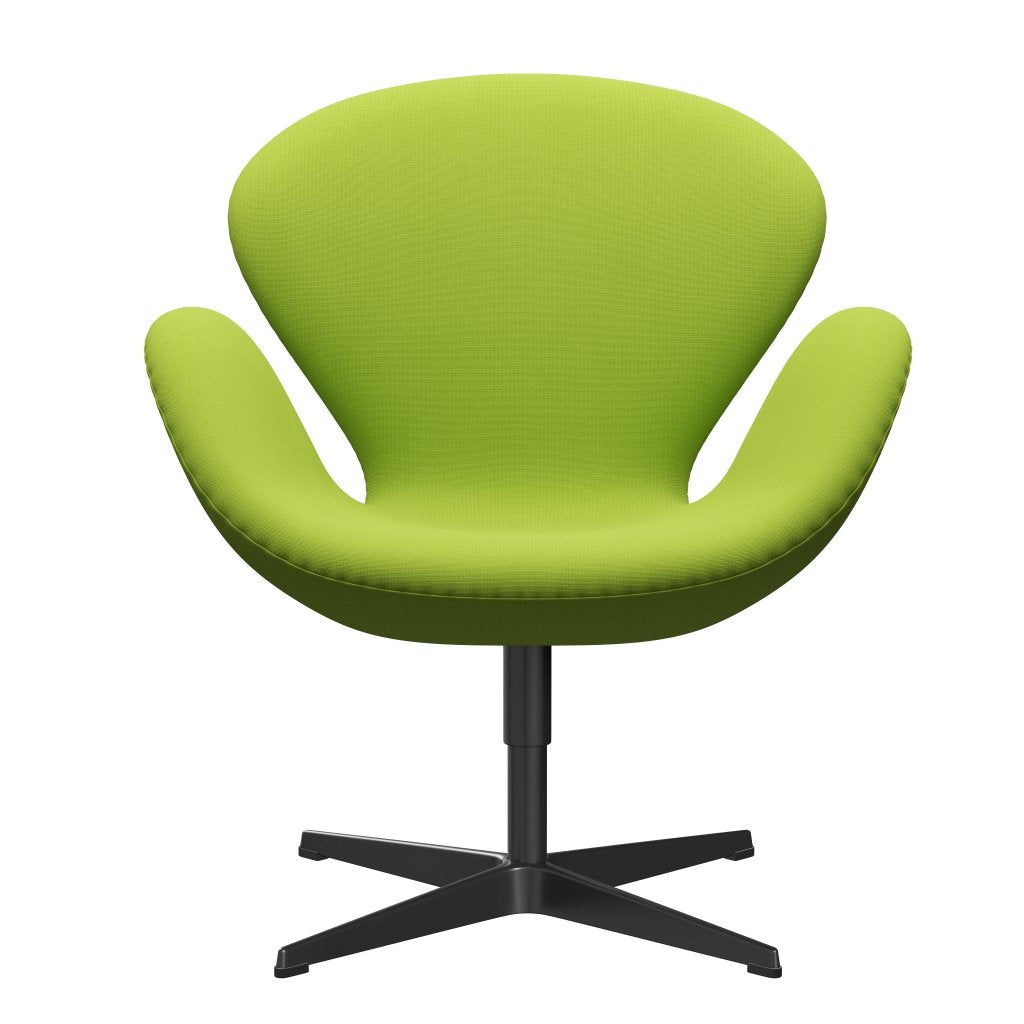 Fritz Hansen Swan Lounge Chair, Black Lacquered/Fame Neon Green