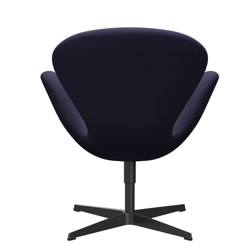 Fritz Hansen Swan Lounge Chair, Black Lacquered/Fame Violet Dark