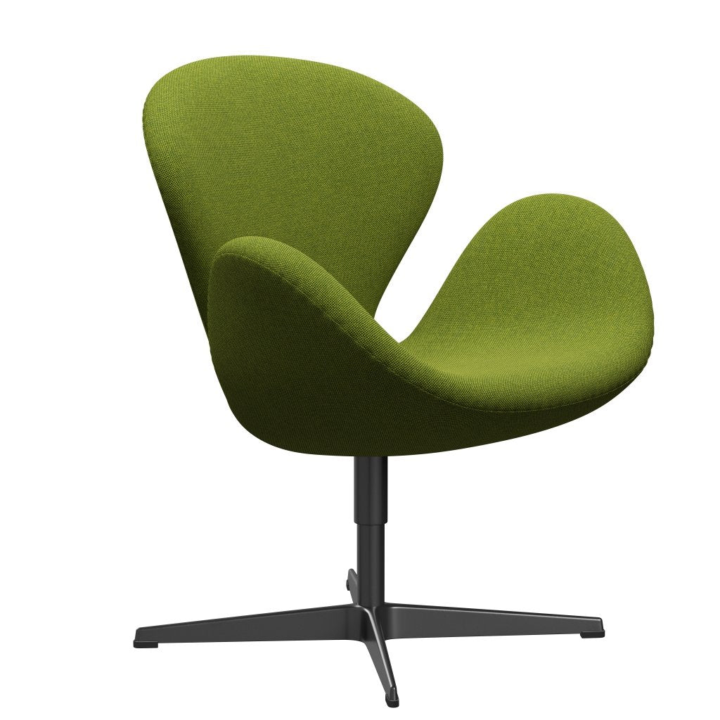 Fritz Hansen Swan Lounge Chair, Black Lacquered/Hallingdal Green