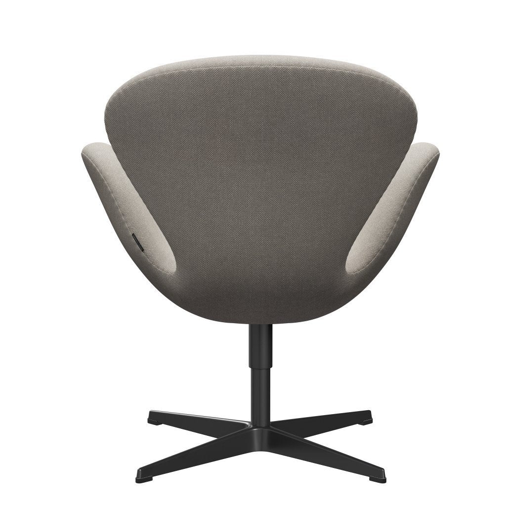 Lounge židle Fritz Hansen Swan, černá lakovaná/Hallingdal Light Grey (103)