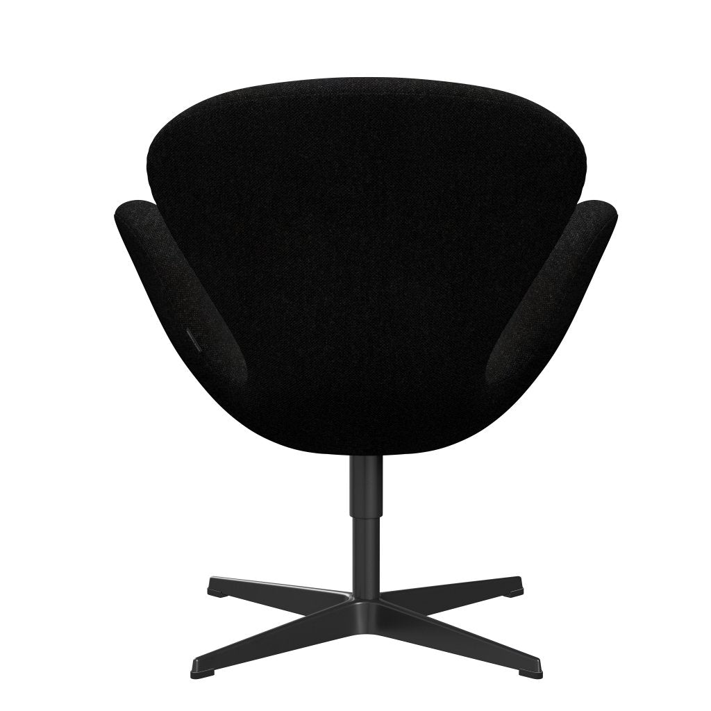 Fritz Hansen Swan Lounge Chair, Black Lacquered/Hallingdal Charcoal