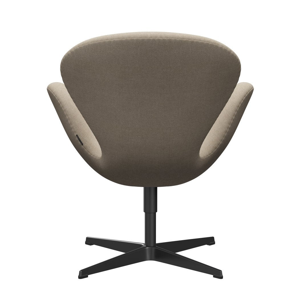 Fritz Hansen Swan Lounge Chair, černý lakovaný/Hallingdal písek