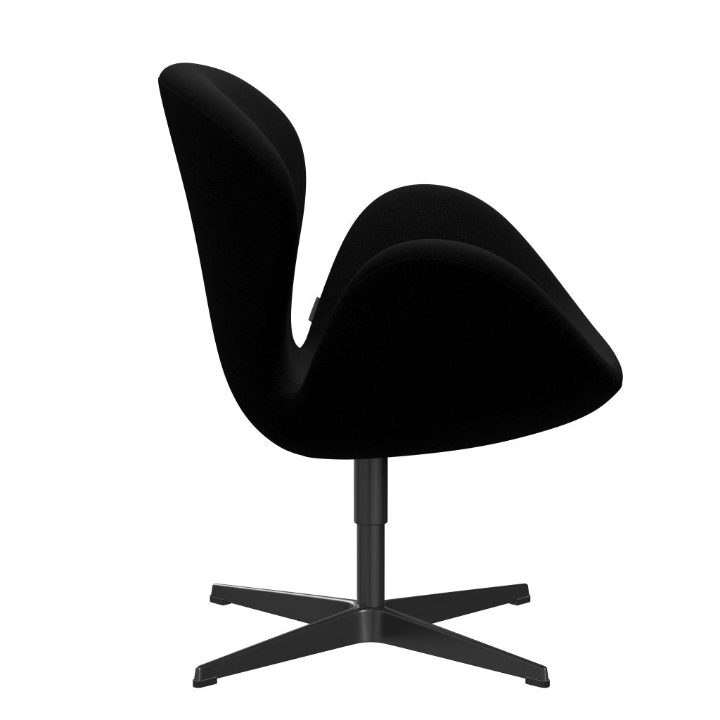 Fritz Hansen Swan Lounge Chair, Black Lacquered/Hallingdal Black