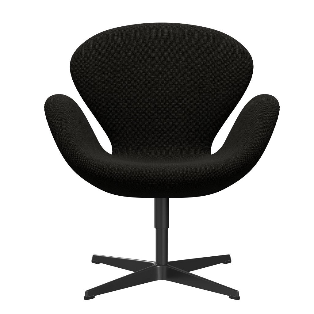 Fritz Hansen Swan Lounge Chair, Black Lacquered/Hallingdal Black/Grey (173)