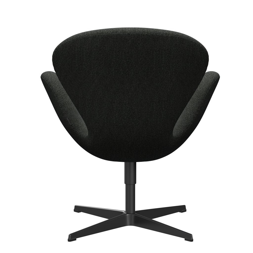 Fritz Hansen Swan Lounge Chair, Black Lacquered/Hallingdal Black/Grey (368)