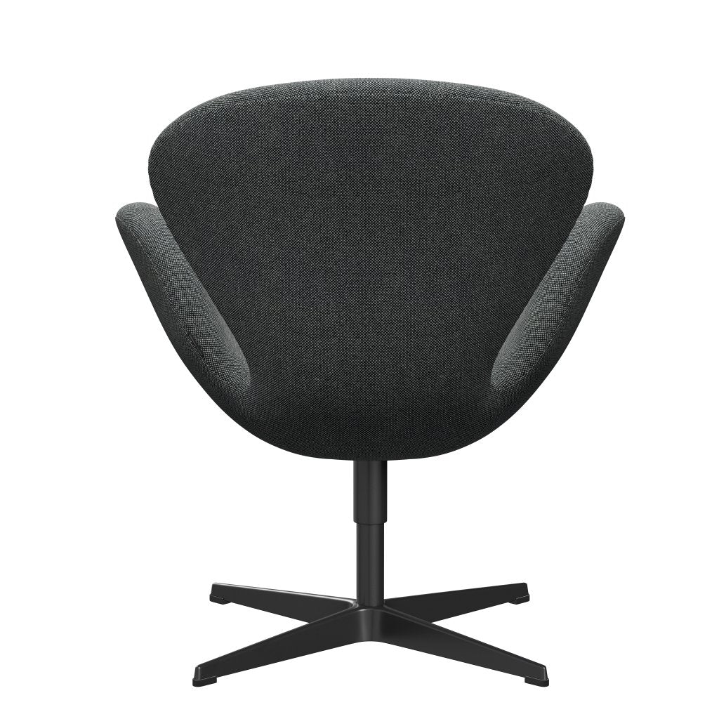 Fritz Hansen Swan Lounge Chair, Black Lacquered/Hallingdal White Black