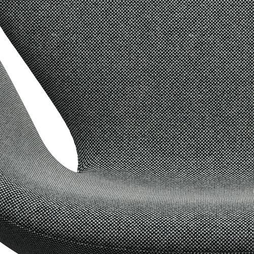 Fritz Hansen Swan Lounge Chair, Black Lacquered/Hallingdal White Black