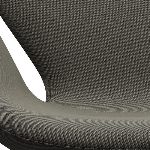 Fritz Hansen Swan Lounge Chair, Black Lacquered/Rims Dark Grey/Beige