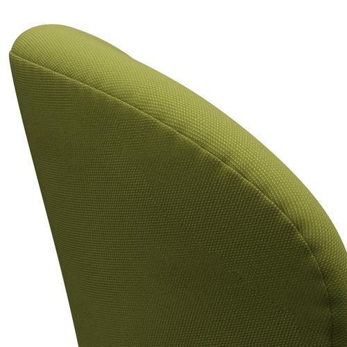 Fritz Hansen Swan Lounge Chair, Black Lacquered/Steelcut Light Military Green