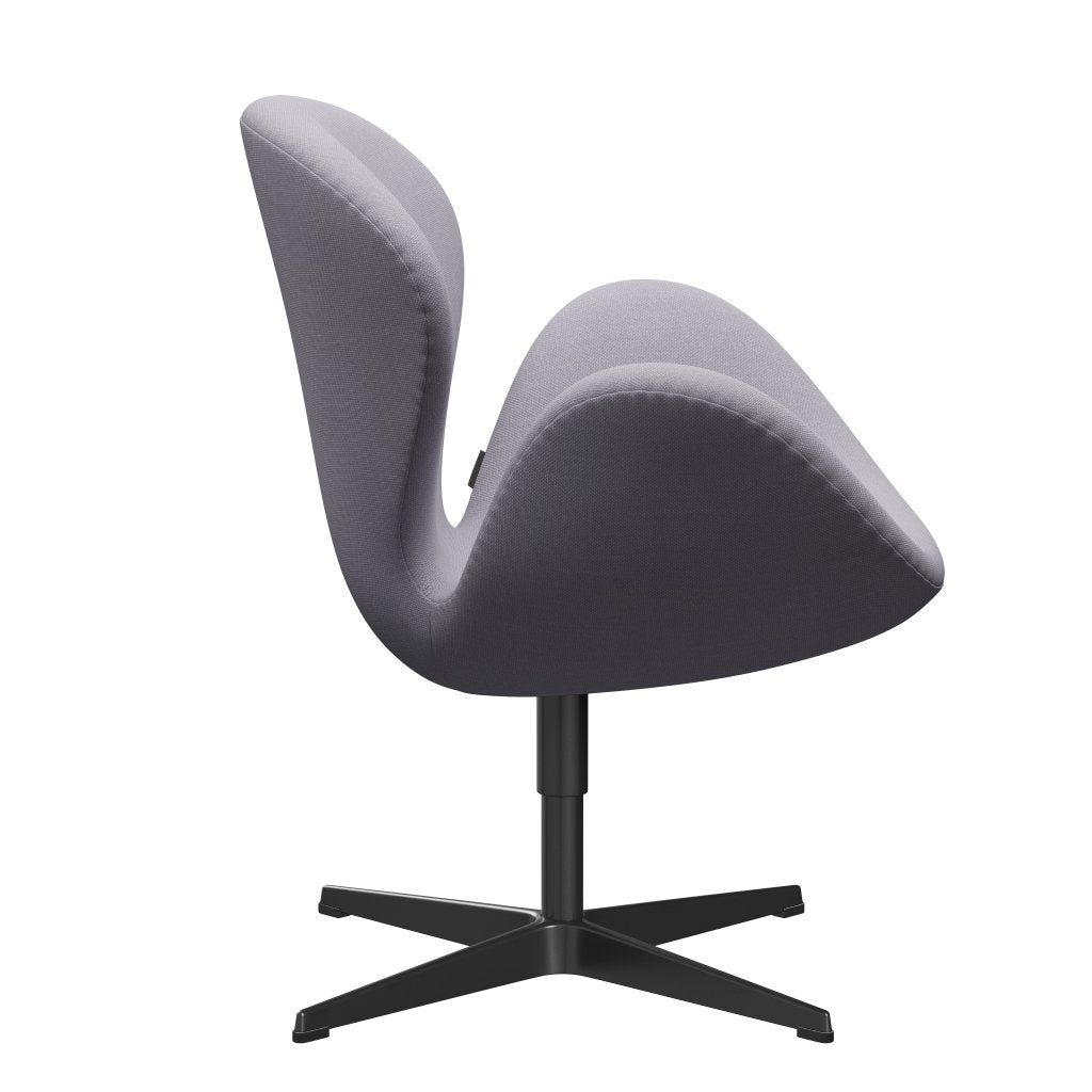 Fritz Hansen Swan Lounge Chair, Black Lacquered/Steelcut Siber Grey Light