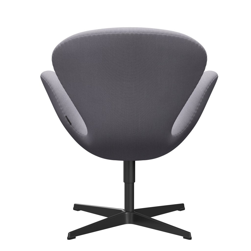 Fritz Hansen Swan Lounge Chair, černá lakovaná/Steelcut Sibry Grey Light