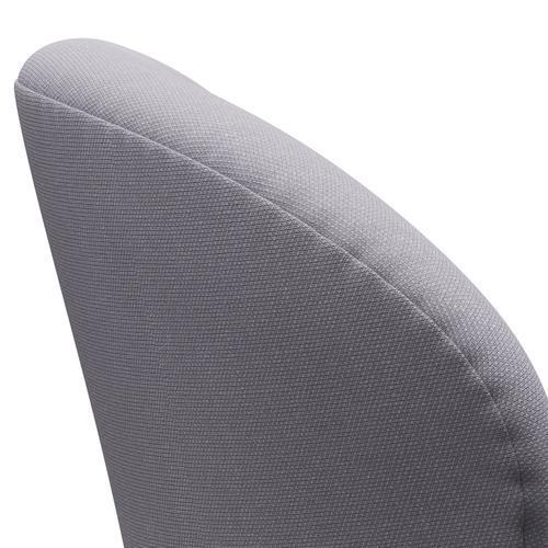 Fritz Hansen Swan Lounge Chair, černá lakovaná/Steelcut Sibry Grey Light