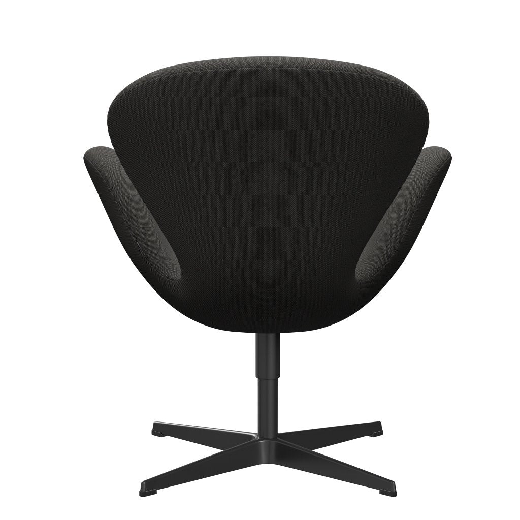 Fritz Hansen Swan Lounge Chair, Black Lacquered/Steelcut trio tmavě šedá