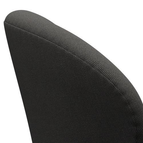 Fritz Hansen Swan Lounge Chair, Black Lacquered/Steelcut trio tmavě šedá