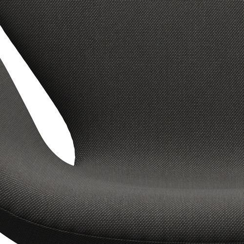 Fritz Hansen Swan Lounge Chair, Black Lacquered/Steelcut trio tmavě šedá