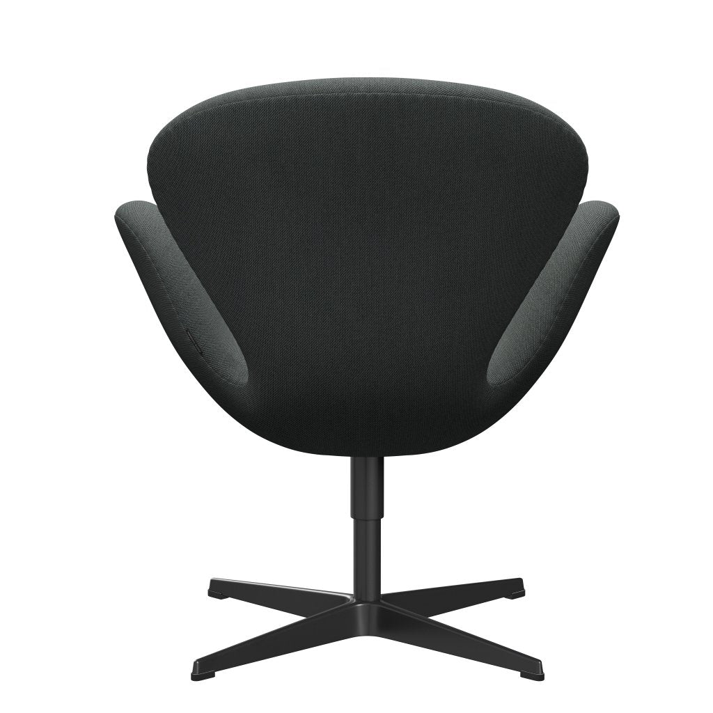 Fritz Hansen Swan Lounge Chair, Black Lacquered/Steelcut trio Coal