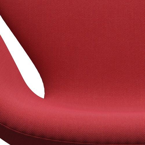 Fritz Hansen Swan Lounge Chair, Black Lacquered/Steelcut Trio Red