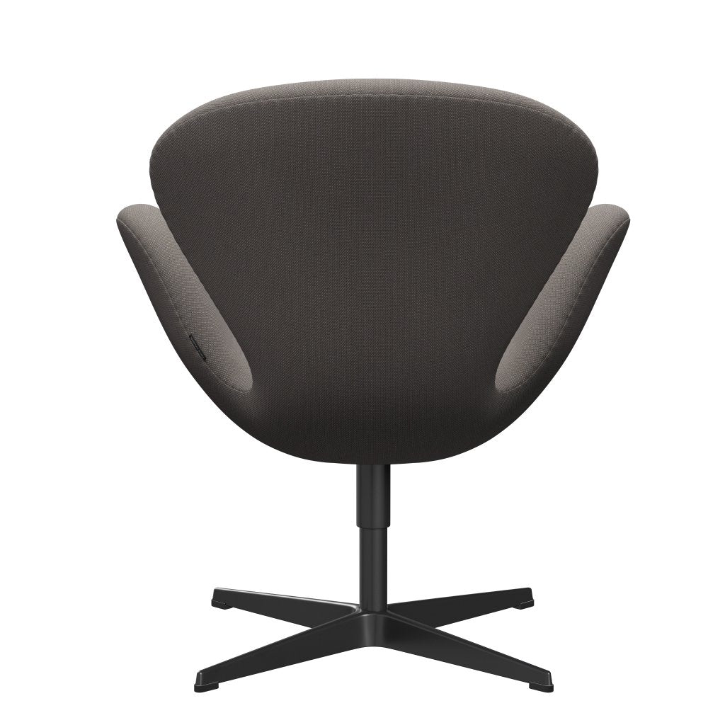 Fritz Hansen Swan Lounge Chair, Black Lacquered/Steelcut Trio Sand Dark