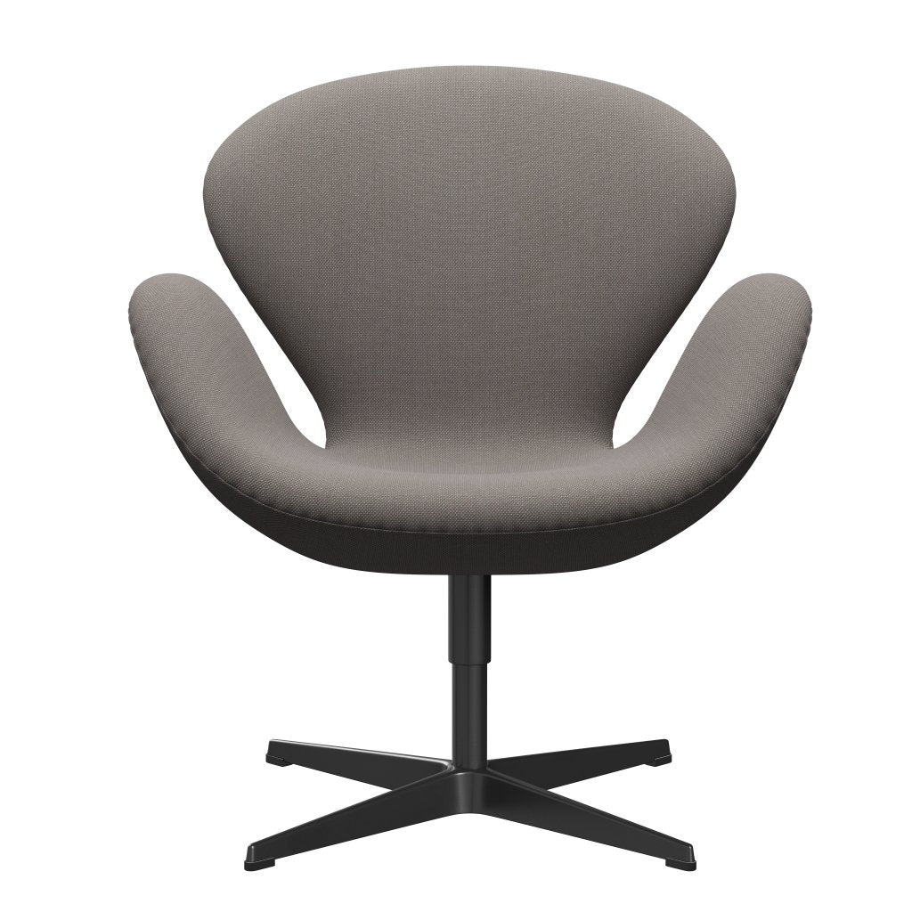 Fritz Hansen Swan Lounge Chair, černá lakovaná/Steelcut Trio Sand Dark