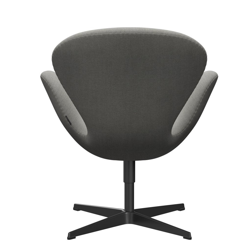 Fritz Hansen Swan Lounge Chair, Black Lacquered/Sunniva Sand/Light Grey