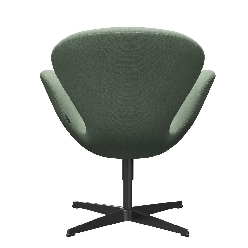 Fritz Hansen Swan Lounge Chair, Black Lacquered/Tonus máta zelená