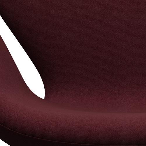 Fritz Hansen Swan Lounge Chair, černá lakovaná/tonus víno červené