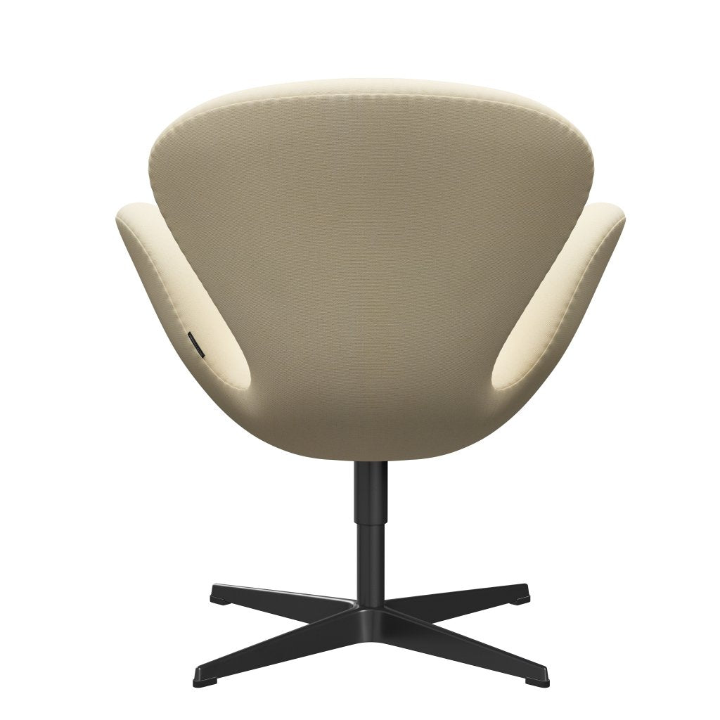 Fritz Hansen Swan Lounge Chair, Black Lacquered/Tonus Wote White