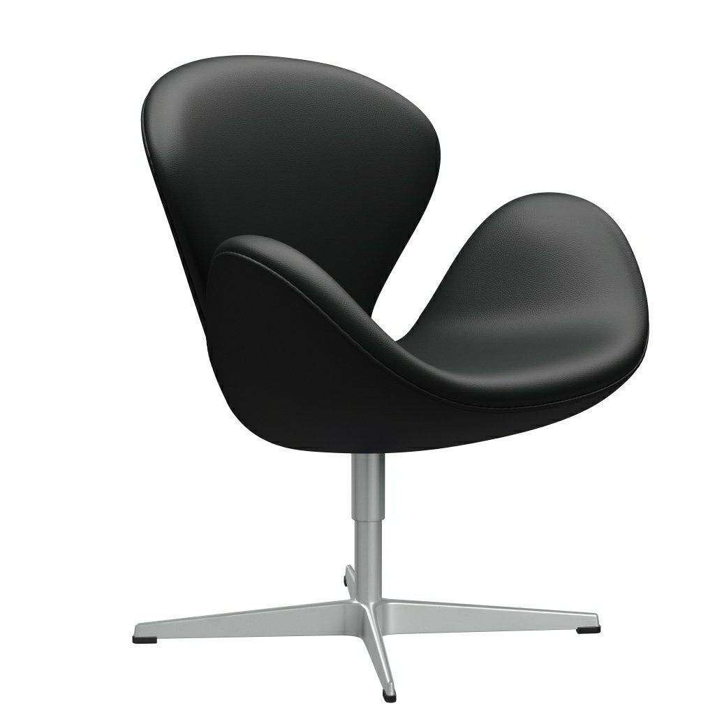 Fritz Hansen Swan Lounge Chair, Silver Grey/Aura Black