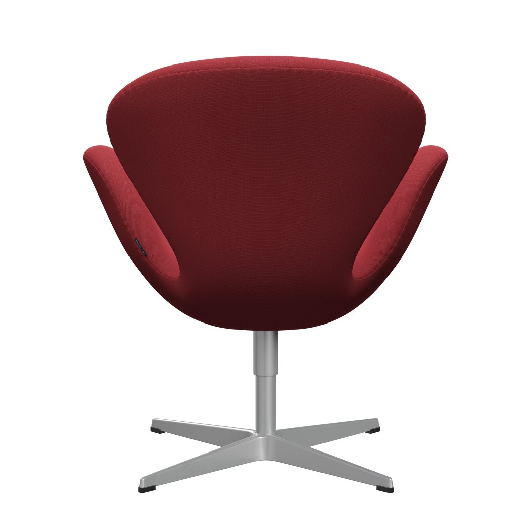 Fritz Hansen Swan Lounge Chair, Silver Grey/Capture Instant Red