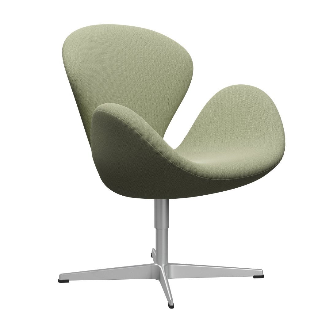 Fritz Hansen Swan Lounge Chair, Silver Grey/Capture Delicate Green