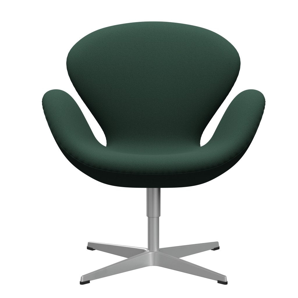 Fritz Hansen Swan Lounge Chair, Silver Grey/Christianshavn Dark Green Uni