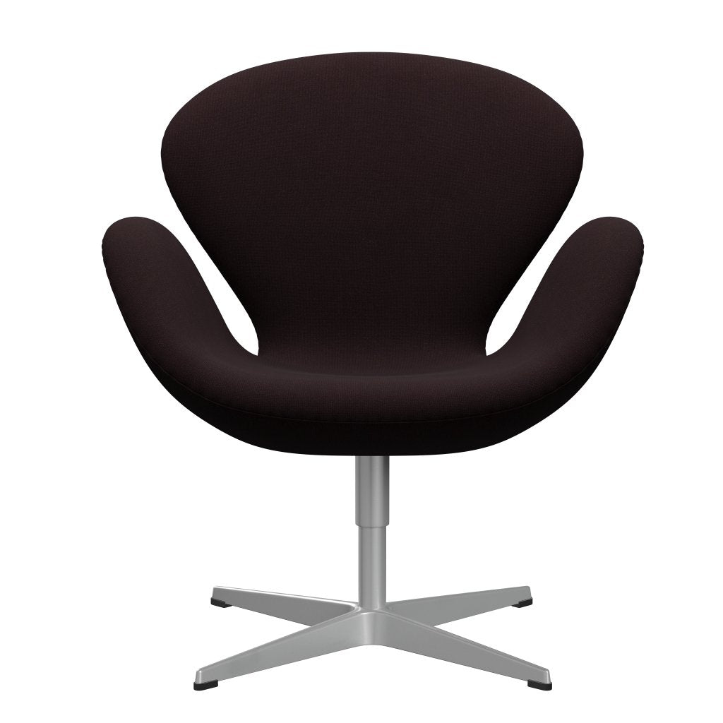 Fritz Hansen Swan Lounge Chair, Silver Grey/Christianshavn Dark Red Uni