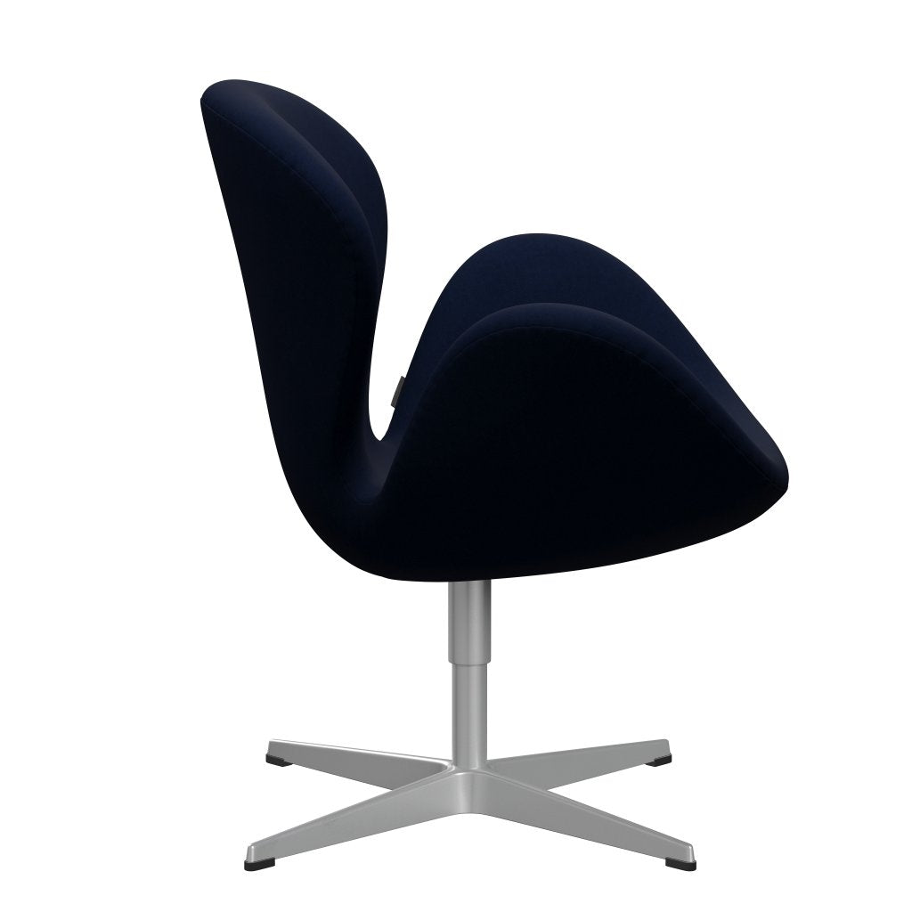 Fritz Hansen Swan Lounge Chair, stříbrná šedá/pohodlí tmavě šedá/modrá