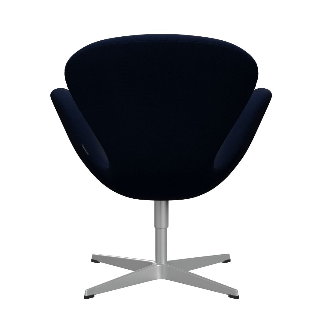 Fritz Hansen Swan Lounge Chair, Silver Grey/Comfort Dark Grey/Blue