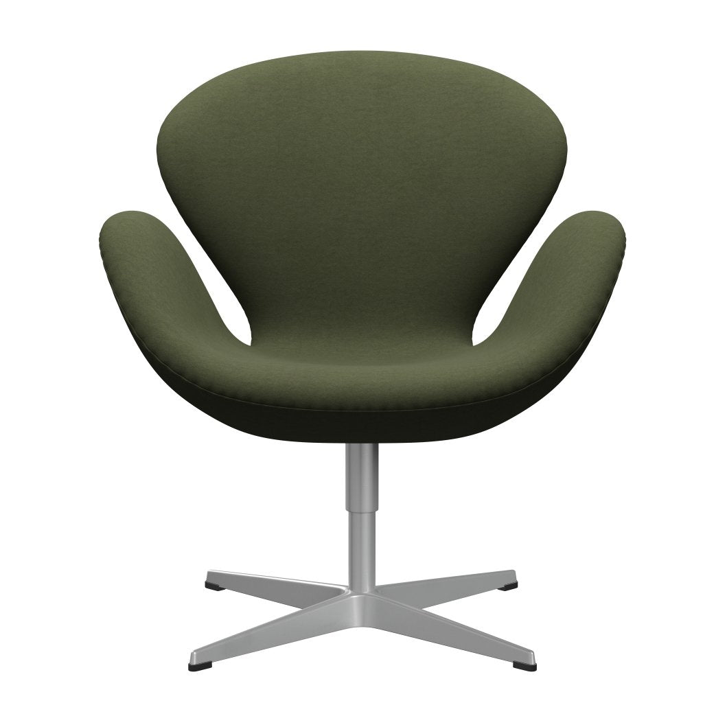 Fritz Hansen Swan Lounge Chair, Silver Grey/Comfort Green/Grey