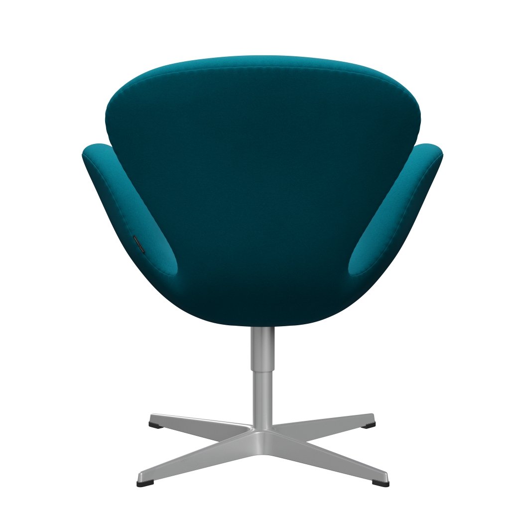 Židle Fritz Hansen Swan Lounge, Silver Grey/Comfort Turquoise (67002)