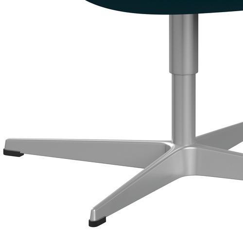 Židle Fritz Hansen Swan Lounge, Silver Grey/Comfort Turquoise (67002)